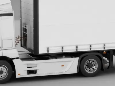 Mercedes Antos with trailer 3D model