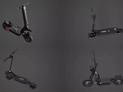 4 Electric Scooter with pbr Texture 3D Model Pack purchase