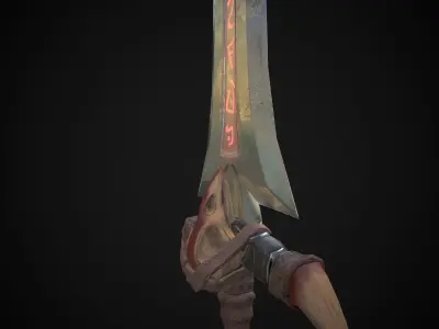 Crow Sword Low-poly 3D model