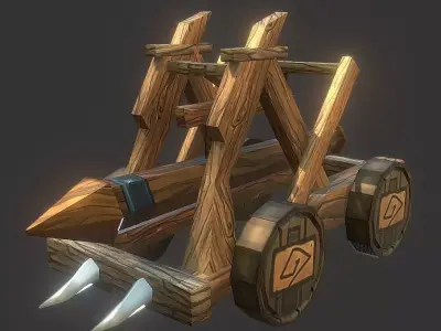 Battering Ram  Low-poly 3D model