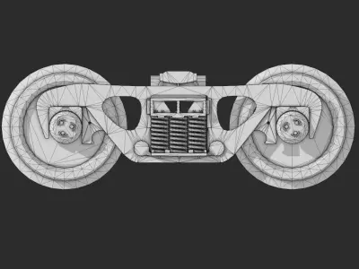 Railway Bogie 3D model Free low-poly 3D model