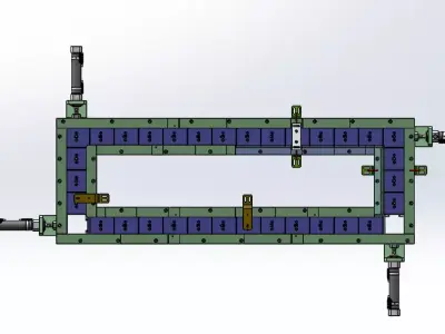 Circular Track Conveyor Line  3D model
