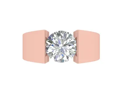Solitaire Engagement Ring 3D print model 84