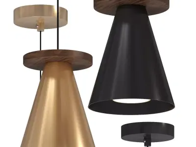 PIET CONE WOOD 3D model