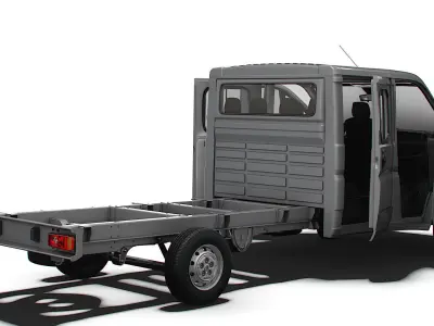 Peugeot Boxer Chassis Truck Crew Cab 4035WBXL HQInterior 2023 3D model