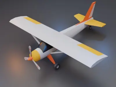 Low Poly Plane - Roblox Low-poly 3D model