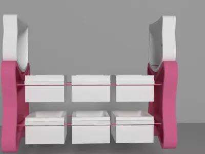 furniture cupboard Low-poly 3D model