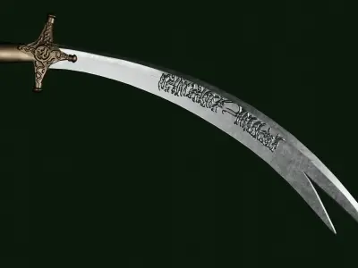 Zulfiqar sword Low-poly 3D model
