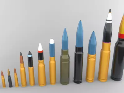 Bullets 3D Models Low-poly 3D model