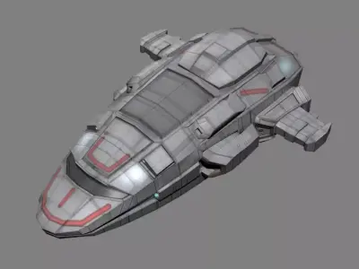 Private Spaceship LP Low-poly 3D model
