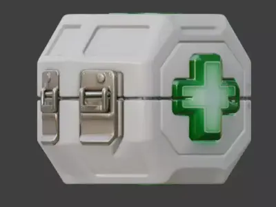 Stylized Sci-Fi Health Pack 3D Model Low-poly 3D model