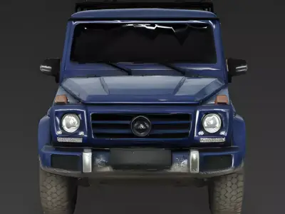 Realistic Blue SUV 3D Model 3d model Low-poly 3D model