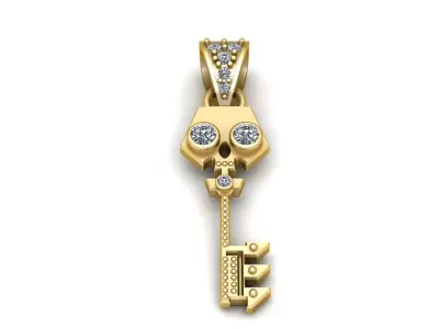 KEY PENDANT 3D PRITABLE MODEL 3D print model