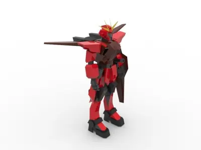 Gundam model robot 3D model