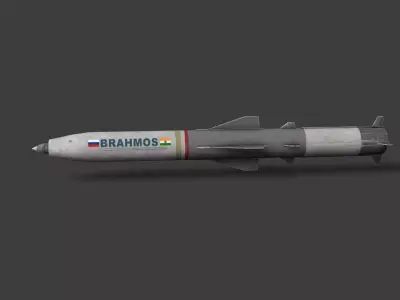 Brahmos missile Low-poly 3D model