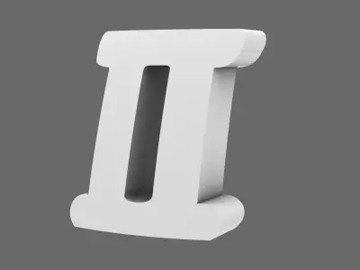 Space Knights V10R Standard Roman Numeral 02 Shoulder Symbols 3D print model
