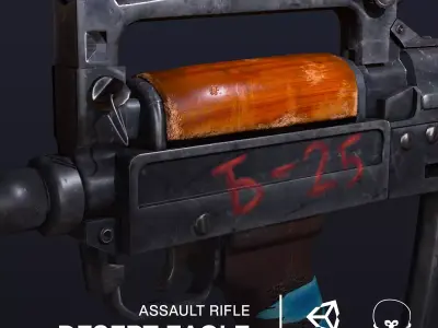 OTs-14 Groza Low-poly 3D model get