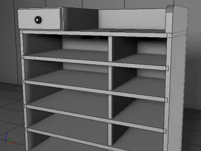 cupboard furniture Low-poly 3D model
