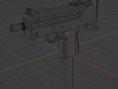 MAC-10 SMG Low-poly 3D model Low-poly 3D model