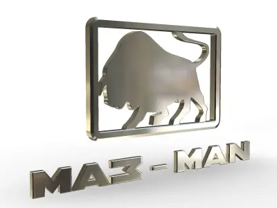 maz-man logo 3D model