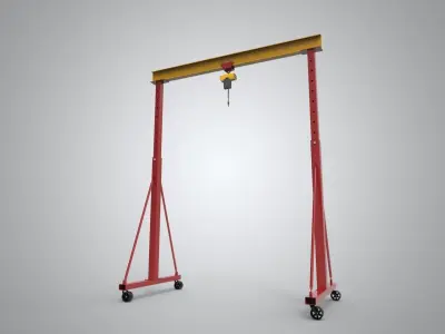 Warehouse Mobile Gantry Crane 3D model
