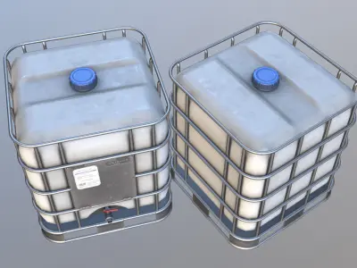 Water tank container Low-poly 3D model