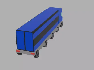 low polygon truck Low-poly 3D model