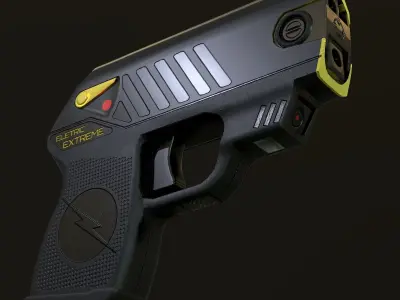TASER GUN - Game ready Low-poly 3D model