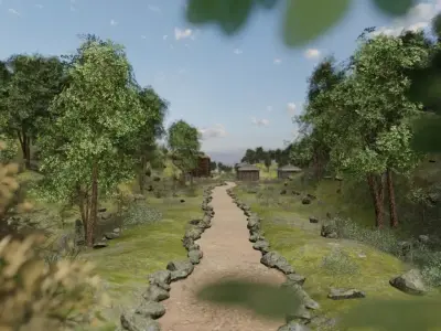 Mountain Village 3D model by kshitiz1542