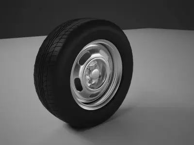 Classic car wheel 3D model