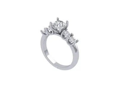 5 Stone Ring 3D print model purchase
