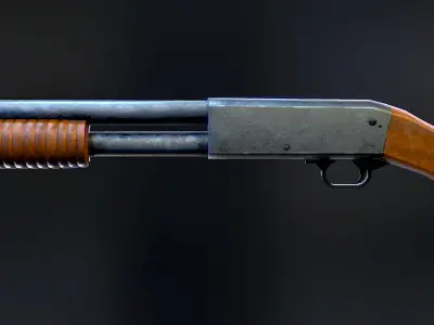 M37 Shotgun Free low-poly 3D model