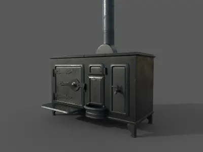 Edwardian Iron Cooker - Range 3D model