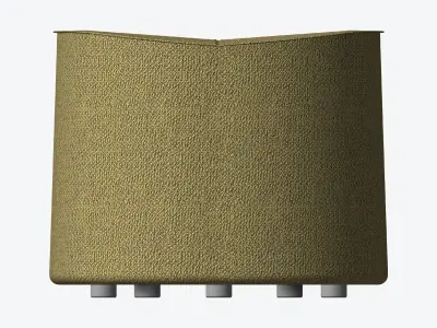 Furniture - Pouf - Contemporary - Number - Oval Small Low-poly 3D model