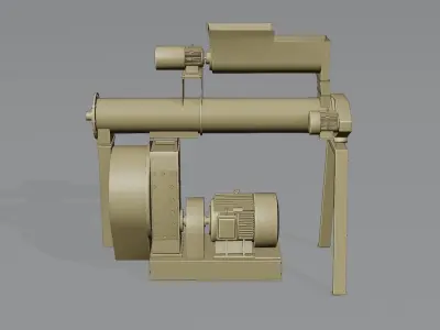 Pellet Sanitization Machine Low-poly 3D model