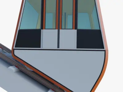 Inclined lift - funicular 3D model