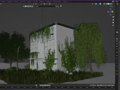 Post apocalyptic building  3D model