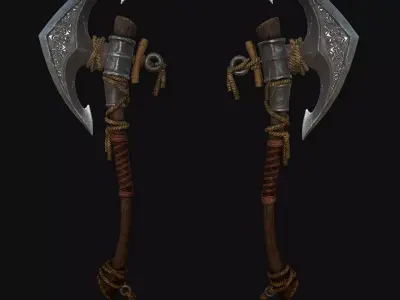 Old Axe low poly model Low-poly 3D model