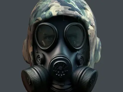 Helmet 3d model military combat Military scifi Low-poly Low-poly 3D model