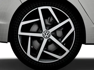 VW Golf Style 2021 wheel 3D model