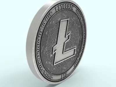 Litecoin LTC 3d model 3D model