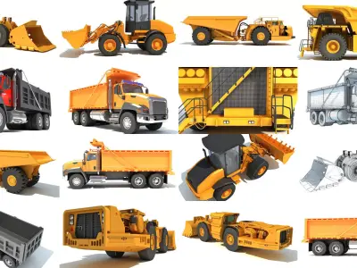Mining Vehicles 3D Models 3D Model Pack