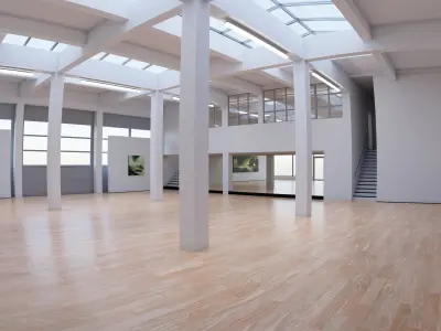 Art Museum Gallery Interior 29 Low-poly 3D model