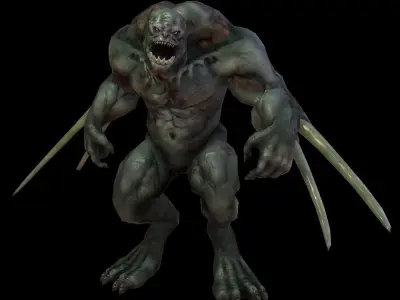 Character Reptil Low-poly 3D model
