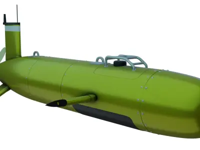 AUV ASTERx or IDEFx Low-poly 3D model