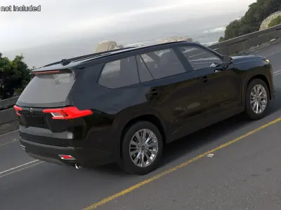 Toyota Grand Highlander 2024 Black 3D model