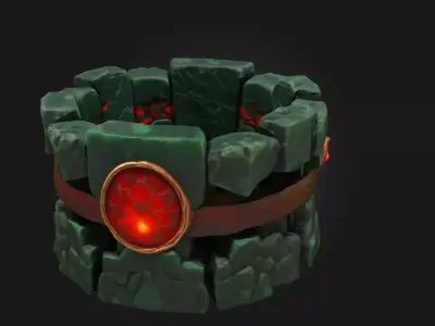  Mystic Well of Embers  Enchanted Crucible of Eternal Flame 3D model