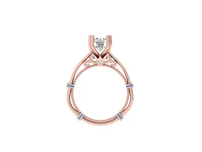 Solitaire Vintage Art deco Ring 3D print model purchase