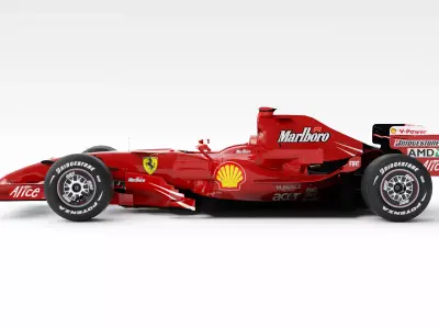 Ferrari 2007 Season F2007 F1 Car Free low-poly 3D model