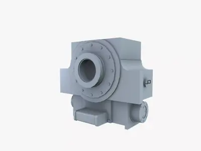Bearing block Low-poly 3D model
